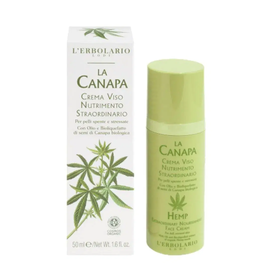 L'erbolario La Canapa Crema Viso Nutriente per Pelli Spente e Stressate 50 ml