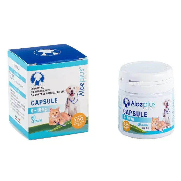 Hdr Aloeplus Capsule Cane Gatto 0-10Kg 60 Capsule