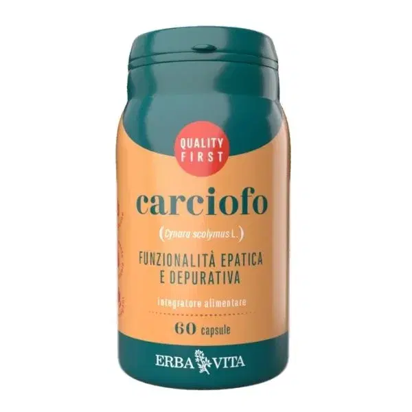 Erba Vita Carciofo Integratore per la Funzione Epatica e Digestiva 60 Capsule