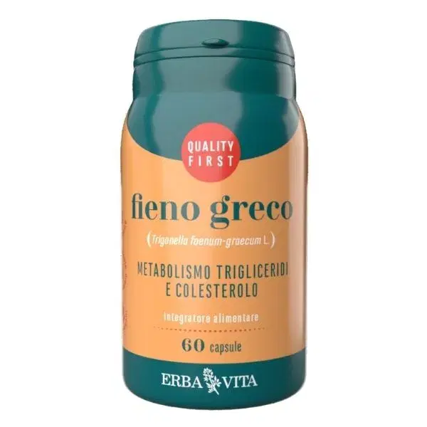 Erba Vita Fieno Greco Integratore per il Colesterolo e i Trigliceridi 60 Capsule