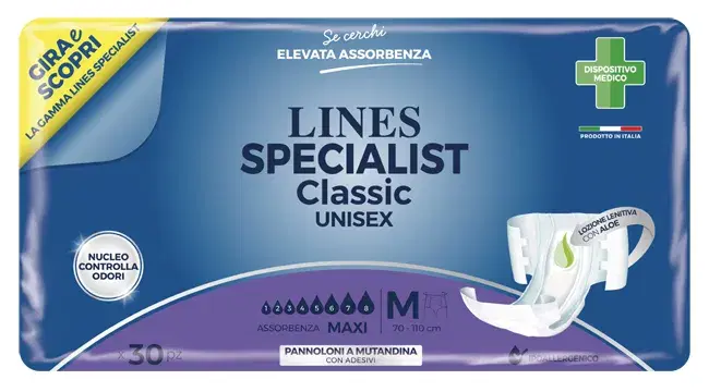 Lines Specialist Classic Pannolini A Mutandina Maxi Assorbenza Unisex Taglia M 3