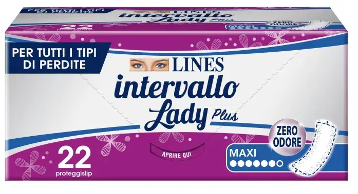 Lines Intervallo Lady Plus Maxi Proteggislip 22 Pezzi