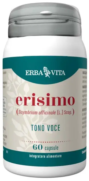 Erba Vita Erisimo Integratore per Vie Respiratorie e Tono della Voce 60 Capsule