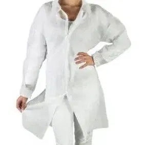 Bhealty Camice Laboratorio Bianco Traspirante Idrorepellente Monouso Large