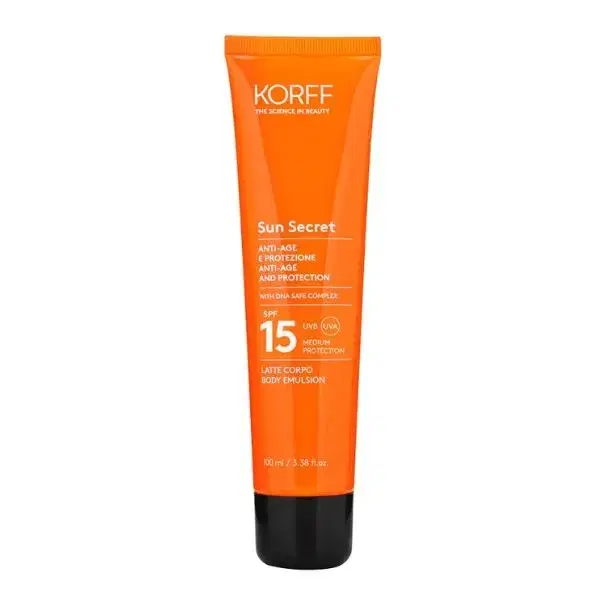 Korff Sun Latte Solare SPF15 ad Azione Anti-Age 100 ml