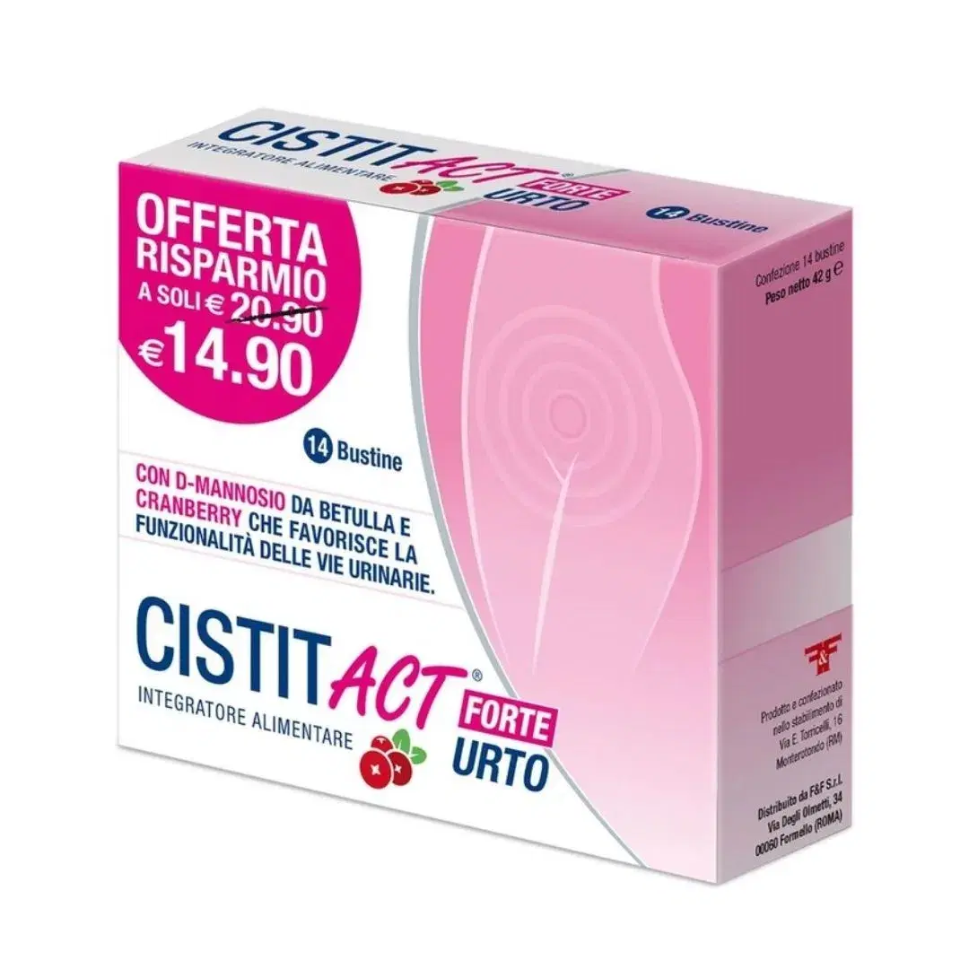 Cistit Act Forte Urto Integratore per le Vie Urinarie 14 Bustine