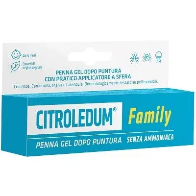 Citroledum Family Penna Gel Dopo Puntura Senza Ammoniaca 15ml