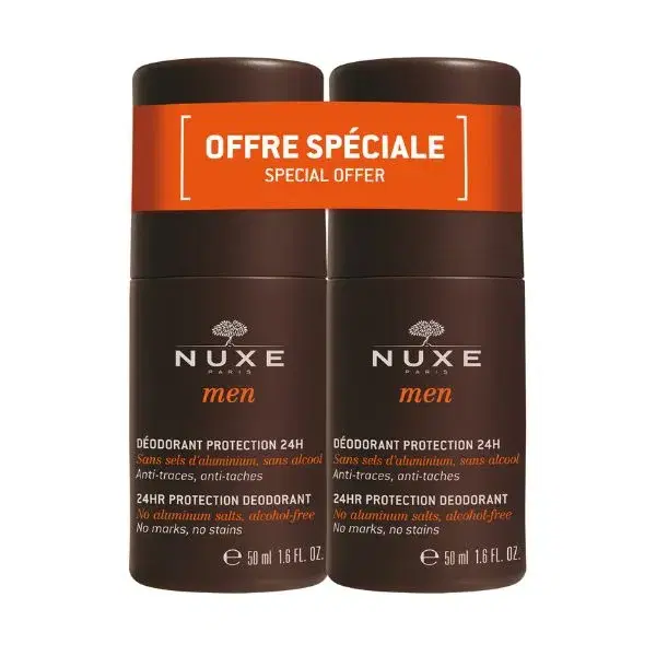 Nuxe Men Duo Deodorante Uomo Protezione 24h 2x50ml