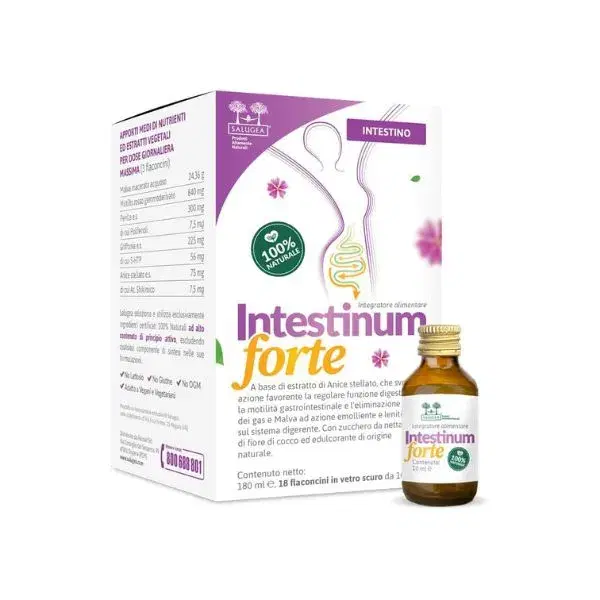 Salugea Intestinum Forte Integratore per il Transito Intestinale 18 Flaconi