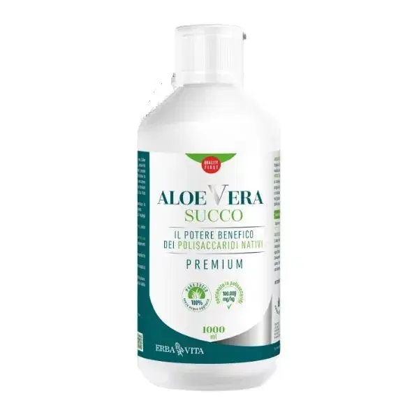 Erba Vita Aloe Vera Succo Premium Antiossidante Depurativo 1000 ml