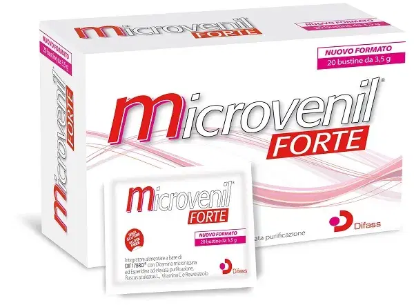 Microvenil Forte Integratore Per il Microcircolo e Le Gambe Pesanti 20 Bustine