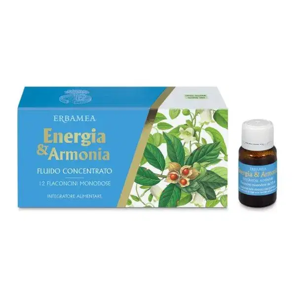 Erbamea Energia & Armonia Fluido Concentrato Integratore 12 Flaconi da 10 ml