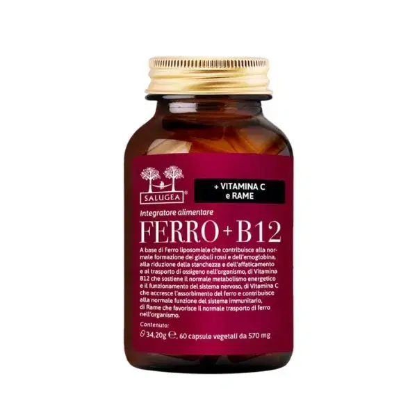 Salugea Ferro+b12 Integratore di Ferro e Vitamine 60 Capsule